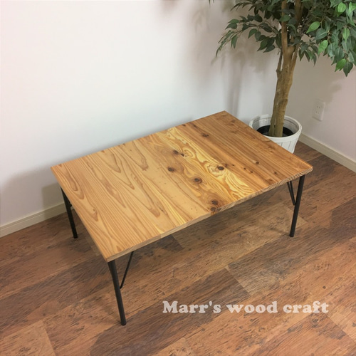 国産杉の無垢材ローデスク 60x90 高さ40cm オイル仕上げ