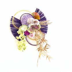 お正月飾り　蝶紫 4枚目の画像