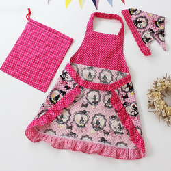 再次上架6 100-120可愛的圍裙鑲粉紅愛麗絲模式 第3張的照片