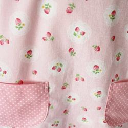 120褶邊罩衫粉紅色草莓圖案 第2張的照片