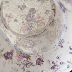 小さなレディのためのパープル花柄帽子　５４ｃｍ 4枚目の画像