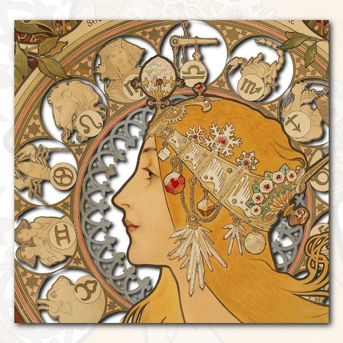ミュシャ 絵画 ミュシャ】 絵画額装品 夢想/Reverie | 額縁通販・画材通販の