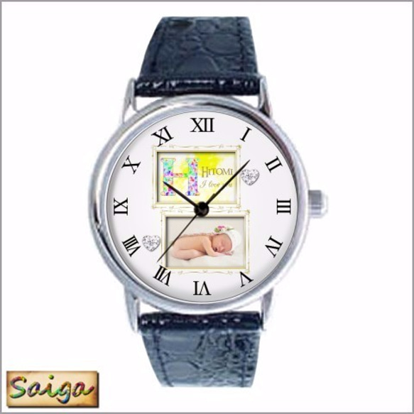 ☆腕時計 オーダーメイド メモリー 黄色（ローマ数字）ver.【送料無料】 腕時計 オーダーメイド メモリー 黄色（ローマ数字）ver. 腕時計 saiga