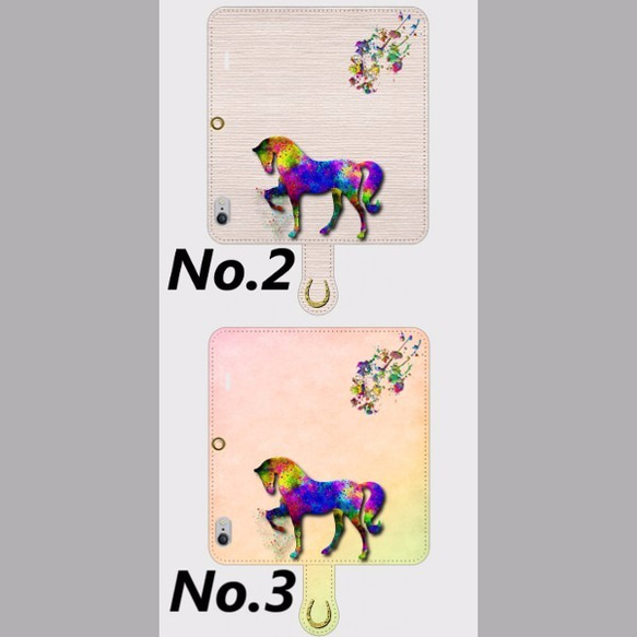 iPhone Android筆記本智能手機案例馬背景顏色可選免費送貨 第2張的照片