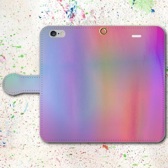 iPhone Android的筆記本型手機殼彩虹極光免費送貨 第1張的照片