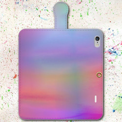 iPhone Android的筆記本型手機殼彩虹極光免費送貨 第3張的照片