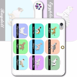 iPhone Android 手帳型スマホケース 世界 猫【送料無料】 3枚目の画像