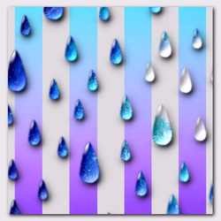 iPhone Android 手帳型スマホケース 雨 ブルー【送料無料】 2枚目の画像