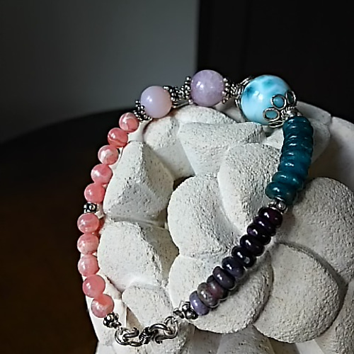 天然石ブレスレット　ラリマー　お品取り下げることもありますのでお早めに♡ 天然石ブレスレット ラリマー お品取り下げることもありますので