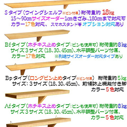 【超簡単ホッチキス止め！！】ウォールシェルフ3個セット（Ａfタイプ　30cm幅×３個の価格です） 　 9枚目の画像