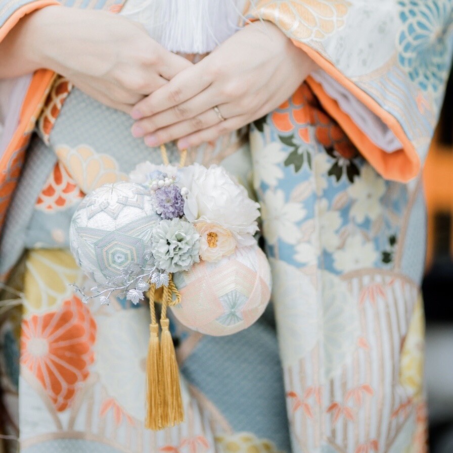 オリジナル手毬のブーケのオーダー受け付けております