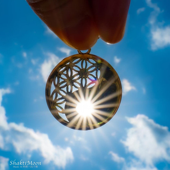 陰陽とフラワーオブライフの融合・真鍮製】高品質ルドラクシャマーラー