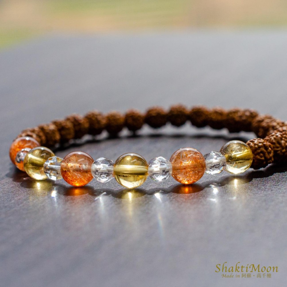 【自己表現力を高めたいあなたへ！レア・希少！極小4mm・5mm・6mm】サンストーン×シトリン×プレミアムカット水晶・天