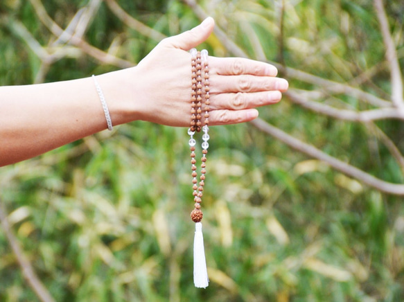 ネパール ルドラクシャ クリスタル パワーストーン ネックレス