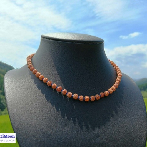 4WAY 高品質ルドラクシャハーフマーラーネックレス・チョーカー