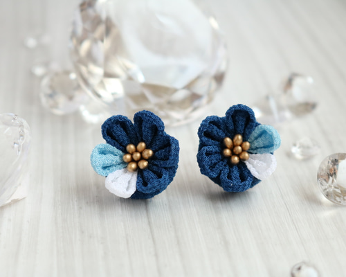 ♡ハンドメイド♡ビジューピアスorイヤリング№548ロイヤルブルー 0_064086b464e6773987004abfe058
