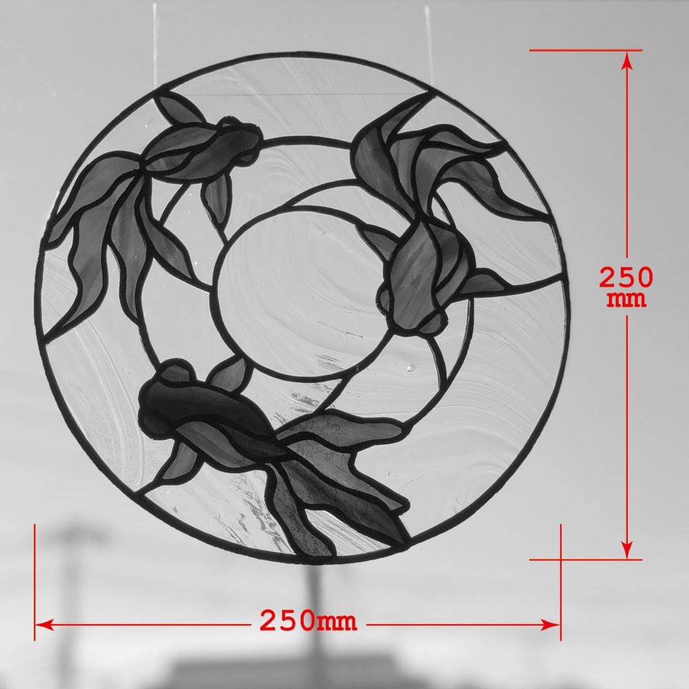 ステンドグラス サンキャッチャー  『金魚 ~Poisson rouge~』