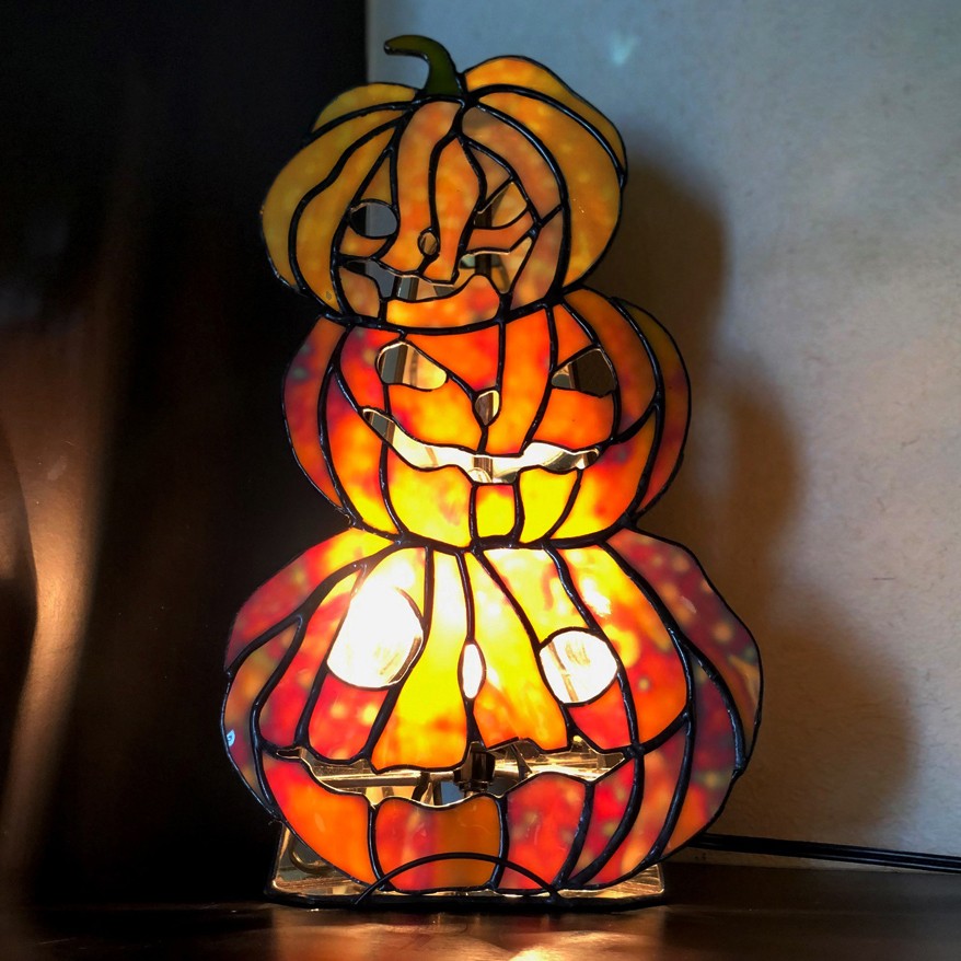 ステンドグラス ハロウィンかぼちゃ ☆B☆ サンキャッチャー