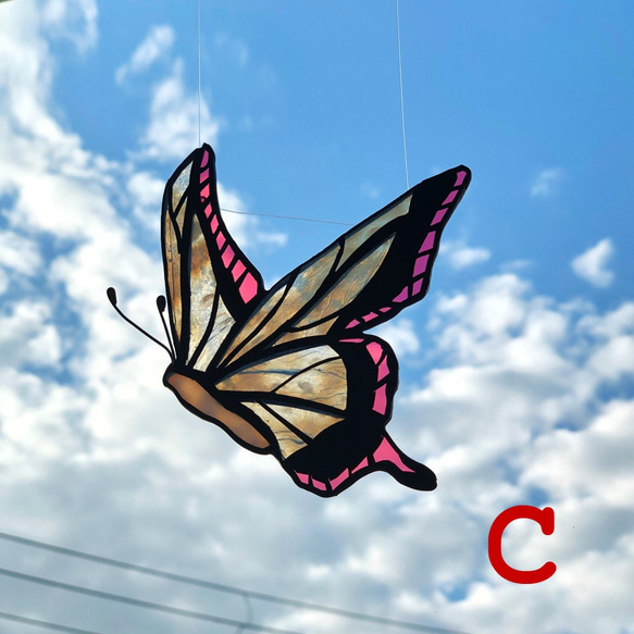 ステンドグラス サンキャッチャー　『蝶々』 【送料無料】 5枚目の画像