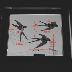 ステンドグラス　サンキャッチャー　燕…D 5枚目の画像