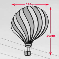 ステンドグラス　サンキャッチャーClear気球　B　《送料無料》 5枚目の画像