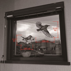 ステンドグラス サンキャッチャー 　赤い鳥 ～アパパネ B～ 5枚目の画像