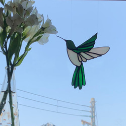 ステンドグラス サンキャッチャー ハチドリ ～Hummingbird～ [Gb] 1枚目の画像