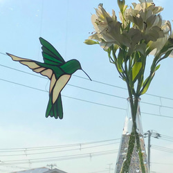 ステンドグラス サンキャッチャー ハチドリ ～Hummingbird～ c 1枚目の画像