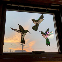 ステンドグラス サンキャッチャー ハチドリ ～Hummingbird～ c 2枚目の画像