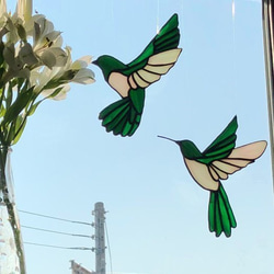 ステンドグラス サンキャッチャー ハチドリ ～Hummingbird～ c 3枚目の画像