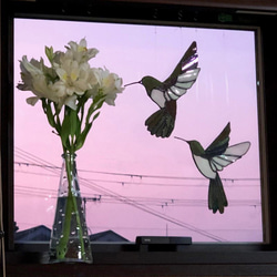ステンドグラス サンキャッチャー ハチドリ ～Hummingbird～ c 4枚目の画像