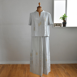 家紋入色留袖　着物リメイクセットアップ　別売可（商品説明参照）着物リユース　絹１００％ 3枚目の画像