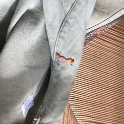 帯リユース × ワークジャケット　 リメイクジャケット　　龍紋様　DRAGON 10枚目の画像