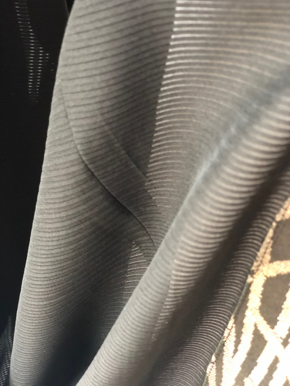アンティーク帯×絽着物リメイクカシュクール　シースルー 8枚目の画像