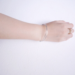 【受注作製】No.40 Simple bangle(平打ち　ステンレス) 2枚目の画像