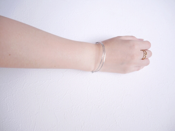 【受注作製】No.40 Simple bangle(平打ち　ステンレス) 2枚目の画像