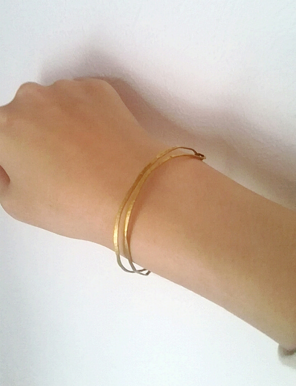 [再販]No.4　Simple bangle(平打ち) 2枚目の画像