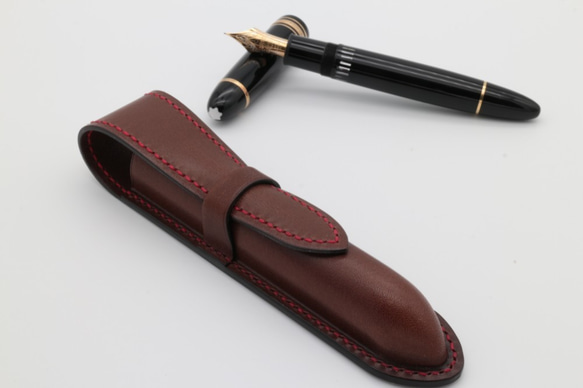 Montblanc 147のレザー ケース ブラック レザー 筆箱