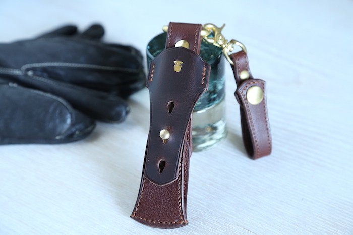 グローブホルダー "dritto(ドリット)" ブラウン　【イタリアンレザー ミネルバボックス・マレンマ】