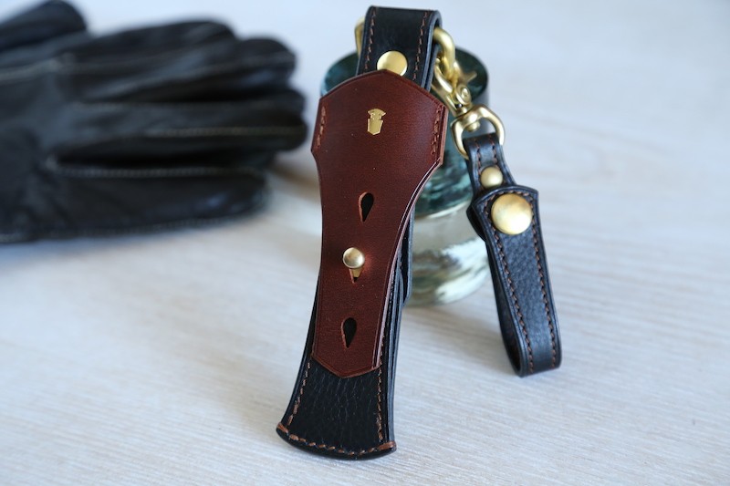 グローブホルダー "dritto(ドリット)" ブラック　【イタリアンレザー ミネルバボックス・マレンマ】