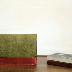 カードケース　"Kasane（カサネ）"（オリーバ/コッチネーラ）【イタリアンレザー プエブロ】 3枚目の画像