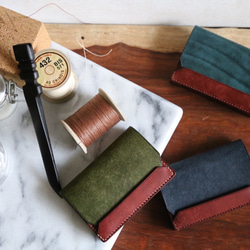 カードケース　"Kasane（カサネ）"（オリーバ/コッチネーラ）【イタリアンレザー プエブロ】 6枚目の画像