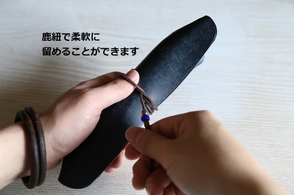 ペンケース　 "boatⅱ(ボート２）" 　ペトロリオ　【イタリアンレザー プエブロ】 6枚目の画像