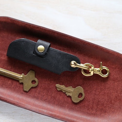 キーケース "nave（ナーヴェ）"　ブラック　【イタリアンレザー プエブロ】 1枚目の画像