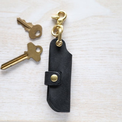 キーケース "nave（ナーヴェ）"　ブラック　【イタリアンレザー プエブロ】 3枚目の画像