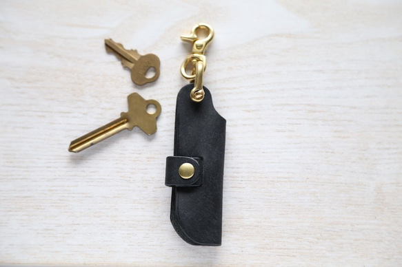 キーケース "nave（ナーヴェ）"　ブラック　【イタリアンレザー プエブロ】 3枚目の画像