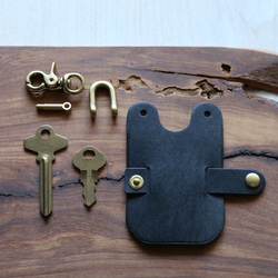 キーケース "nave（ナーヴェ）"　ブラック　【イタリアンレザー プエブロ】 6枚目の画像