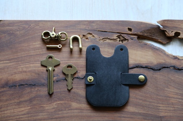 キーケース "nave（ナーヴェ）"　ブラック　【イタリアンレザー プエブロ】 6枚目の画像