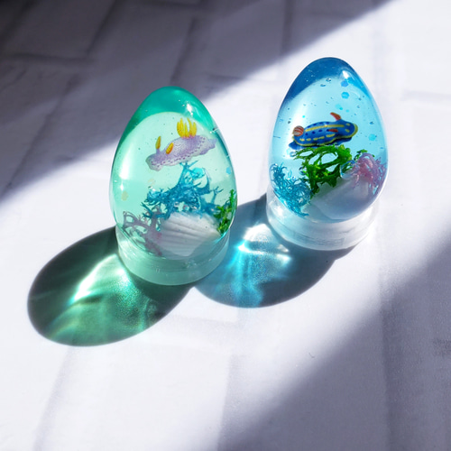 海レジン】*｡・+水中散歩+・｡*【風景レジン】 立体・オブジェ 空
