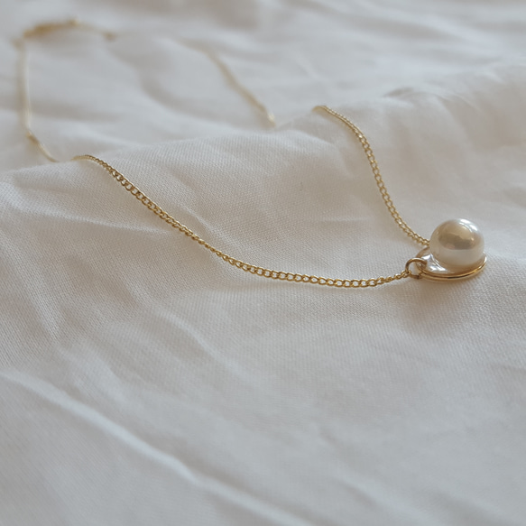 necklace│pearl│14kgf│軌道まわる星 3枚目の画像